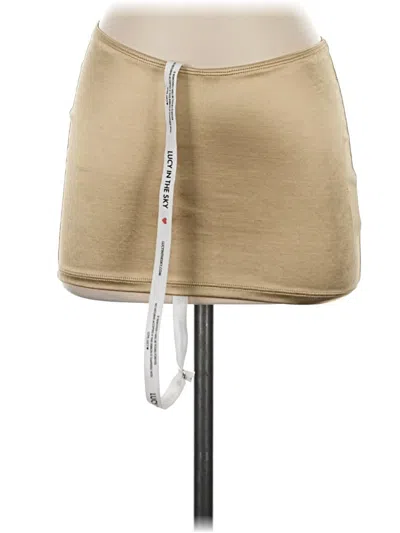 Pre-owned Lucy In The Sky Casual Skirt In Gold