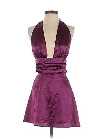 Pre-owned Lucy In The Sky Cocktail Dress In Burgundy