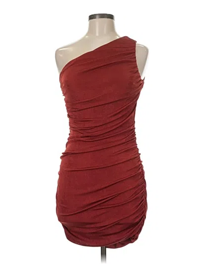 Pre-owned Lucy In The Sky Cocktail Dress In Burgundy