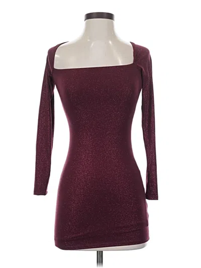 Pre-owned Lucy In The Sky Cocktail Dress In Burgundy