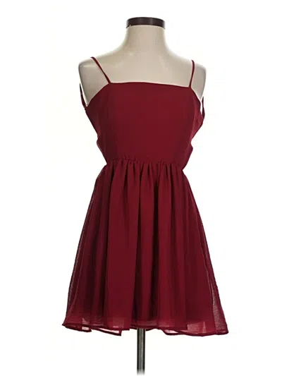 Pre-owned Lucy In The Sky Cocktail Dress In Burgundy