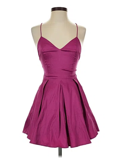 Pre-owned Lucy In The Sky Cocktail Dress In Burgundy