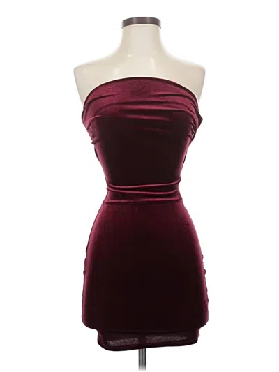 Pre-owned Lucy In The Sky Cocktail Dress In Burgundy