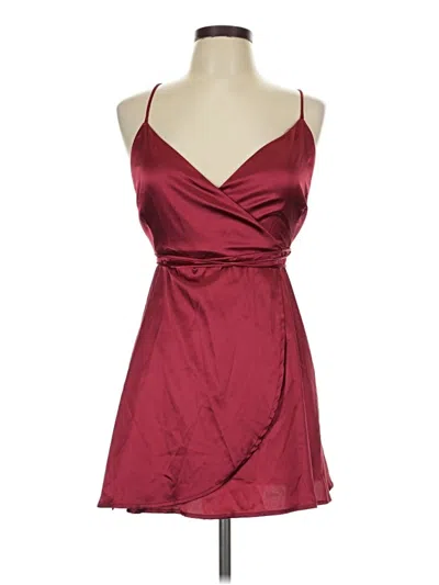 Pre-owned Lucy In The Sky Cocktail Dress In Burgundy