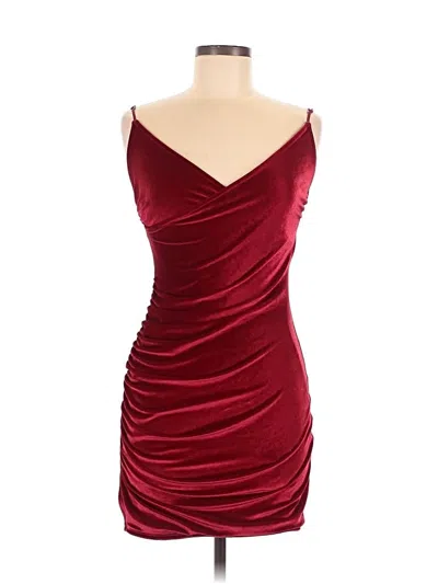 Pre-owned Lucy In The Sky Cocktail Dress In Burgundy
