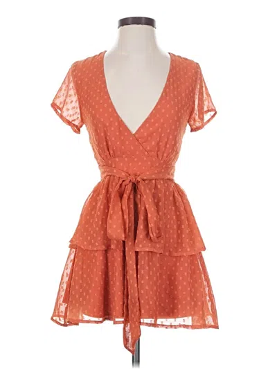 Pre-owned Lucy In The Sky Cocktail Dress In Orange