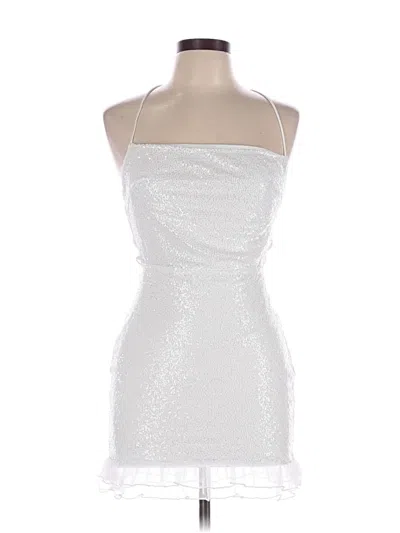 Pre-owned Lucy In The Sky Cocktail Dress In Silver