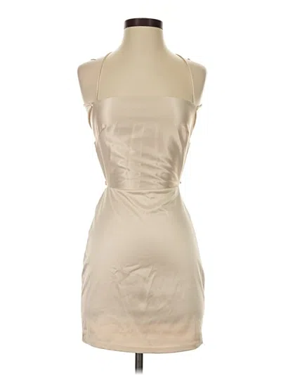 Pre-owned Lucy In The Sky Cocktail Dress In Tan