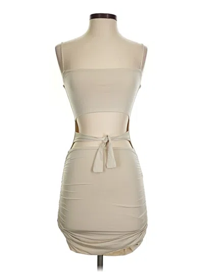 Pre-owned Lucy In The Sky Cocktail Dress In Tan