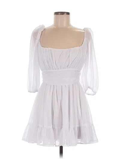 Pre-owned Lucy In The Sky Cocktail Dress In White