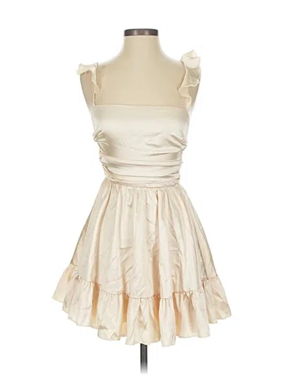 Pre-owned Lucy In The Sky Cocktail Dress In White