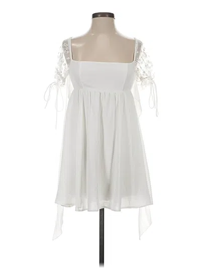 Pre-owned Lucy In The Sky Cocktail Dress In White