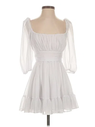 Pre-owned Lucy In The Sky Cocktail Dress In White