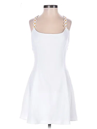 Pre-owned Lucy In The Sky Cocktail Dress In White