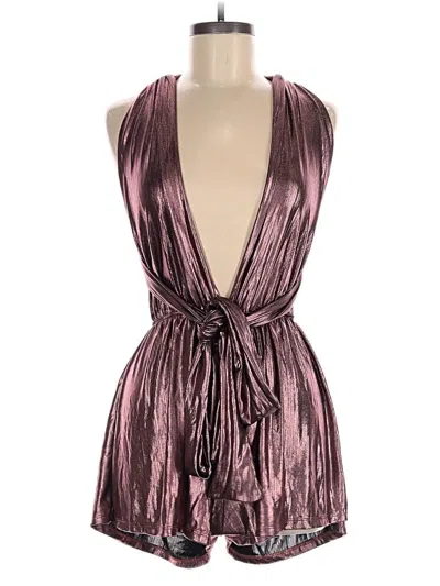 Pre-owned Lucy In The Sky Romper In Burgundy
