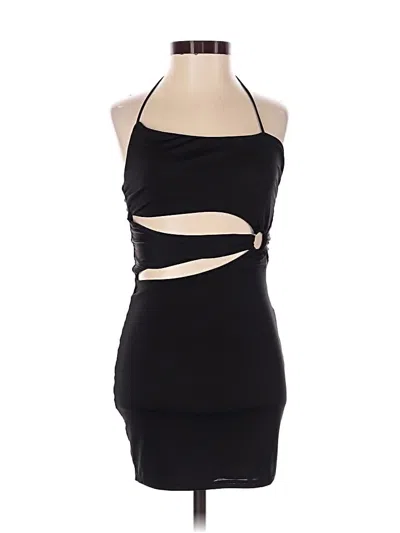 Pre-owned Lucy In The Sky Sleeveless Top Black Halter Neckline Tops