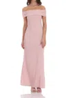 Lucy In The Sky Textured Off Shoulder Maxi Dress In Blush Pink In Pink