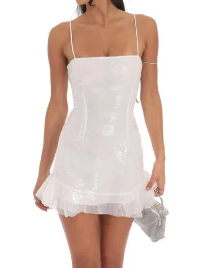 Lucy In The Sky Women's Made In Heaven Sequin Mini Dress In White
