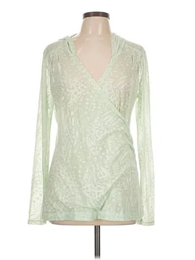 Pre-owned Lucy Long Sleeve Blouse In Green