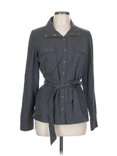 Pre-owned Lucy Long Sleeve Button Down Shirt In Gray