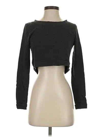 Pre-owned Lucy Long Sleeve Top Black Boatneck Tops