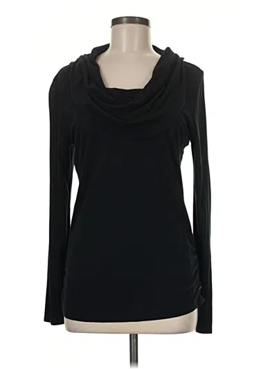 Pre-owned Lucy Long Sleeve Top Black Cowl Neck Tops
