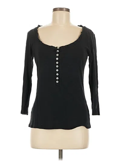 Pre-owned Lucy Long Sleeve Top Black Sweetheart Neckline Tops