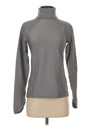 Pre-owned Lucy Long Sleeve Top Gray Turtleneck Tops