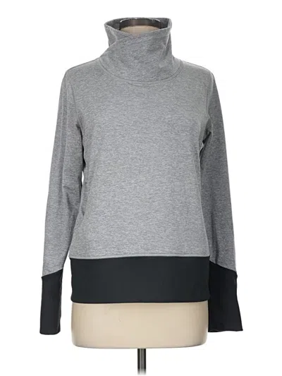 Pre-owned Lucy Long Sleeve Top Gray Turtleneck Tops
