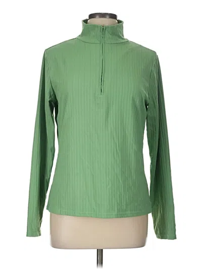 Pre-owned Lucy Long Sleeve Top Green Turtleneck Tops
