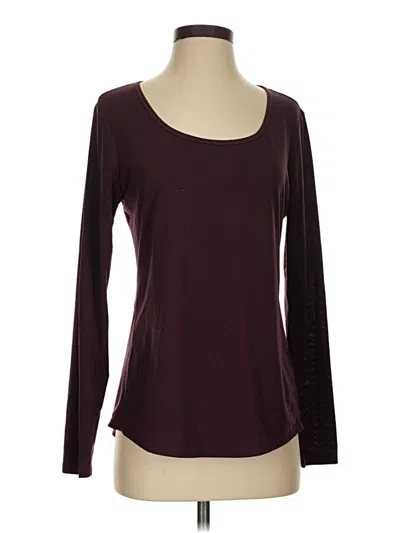 Pre-owned Lucy Long Sleeve T-shirt In Burgundy