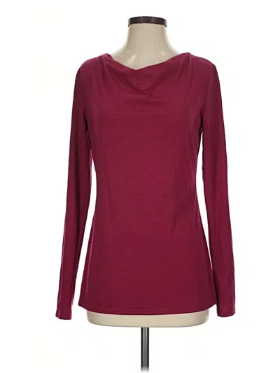 Pre-owned Lucy Long Sleeve T-shirt In Burgundy