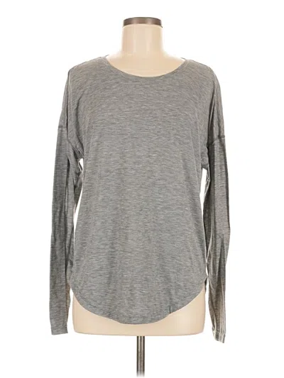 Pre-owned Lucy Long Sleeve T-shirt In Gray