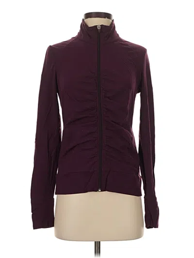 Pre-owned Lucy Long Sleeve Turtleneck In Burgundy