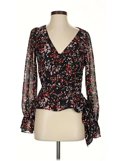 Pre-owned Lucy Paris 3/4 Sleeve Blouse In Black