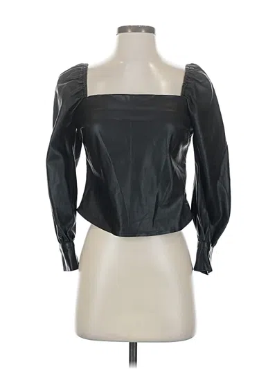 Pre-owned Lucy Paris 3/4 Sleeve Blouse In Black