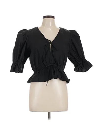 Pre-owned Lucy Paris 3/4 Sleeve Blouse In Black