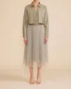 LUCY PARIS ABBOT CROPPED JACKET IN SAGE GREEN