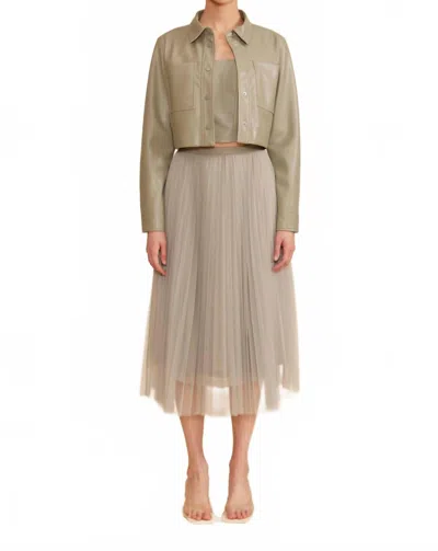 Lucy Paris Abbott Cropped Jacket In Sage