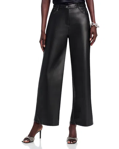 Lucy Paris Adler Faux Leather Pants In Black