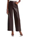 Lucy Paris Adler Faux Leather Pants In Dark Brown