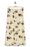 Lucy Paris Adonia Floral Bias Satin Skirt