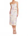 Lucy Paris Alisyn Lace Midi Skirt In Multi In Multi