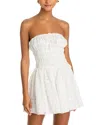Lucy Paris Analise Eyelet Dress In White