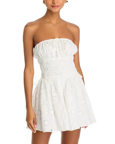 Lucy Paris Analise Eyelet Dress In White