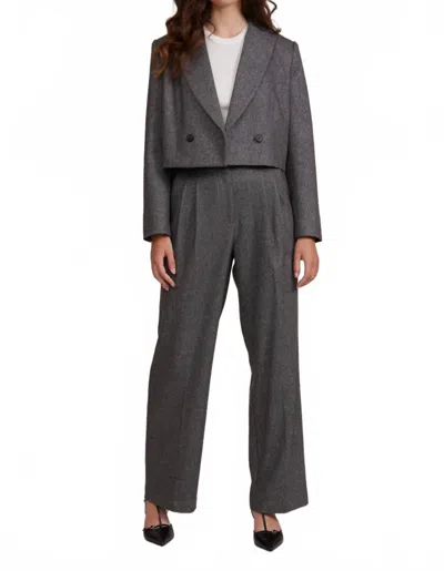 Lucy Paris Andie Wide-leg Pant In Grey In Gray