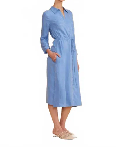Lucy Paris Audrey Button Down Dress In Periwinkle In Blue