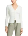 Lucy Paris Ava V Neck Cardigan Sweater In Cream