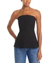 Lucy Paris Barbara Smocked Strapless Top In Black