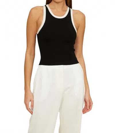 Lucy Paris Brandi Cutaway Tank In Black/ White